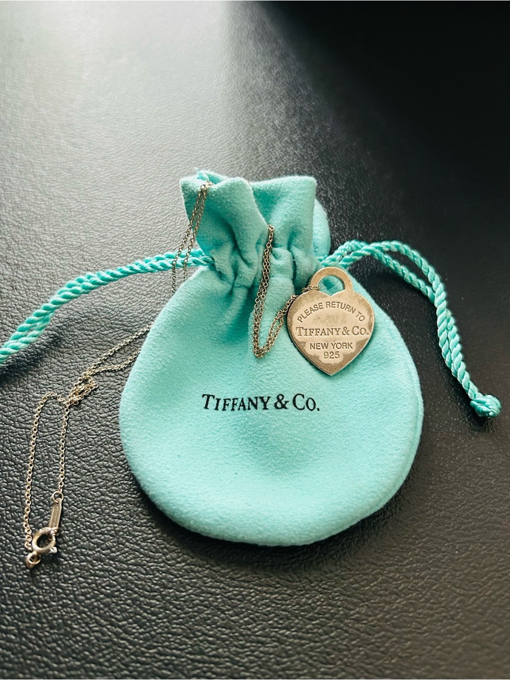 Tiffany & Co Return to Tiffany Heart Tag Silver 925 Necklace w/Dustbag - Picture 4 of 5
